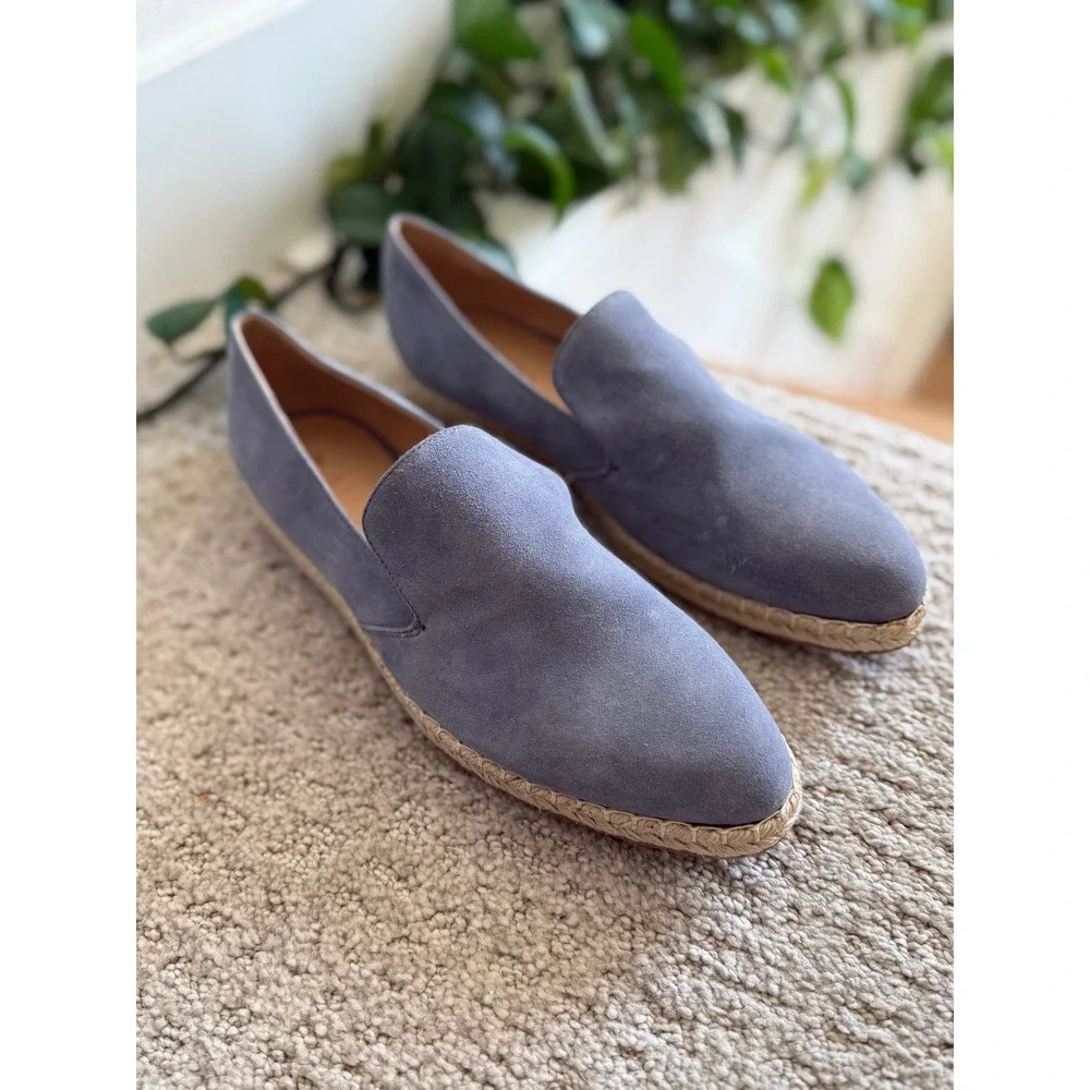 NWOB M.Gemi Agio Suede Espadrille Loafers Italian Luxury Blue 42 US 11